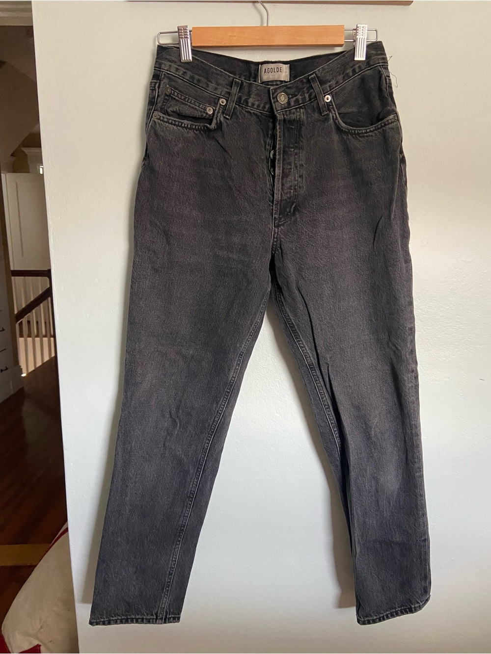 Agolde Washed Black Relaxed Jeans